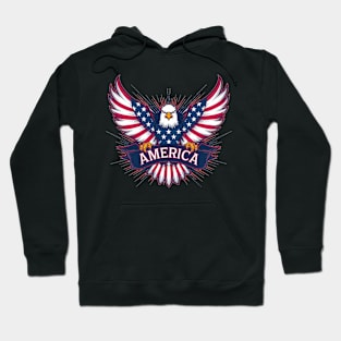 Patriotic - Soaring High: The American Eagle of Freedom! Hoodie